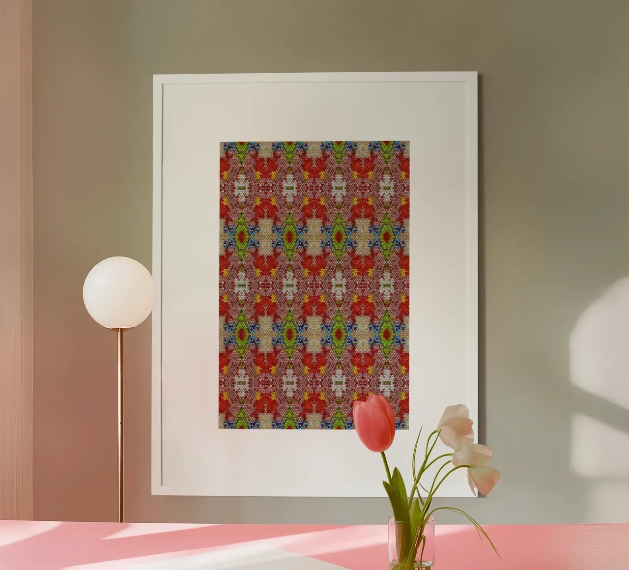 Una danza di luce e di - Modello di mosaico con perline di vetro carta hahnemühle da Curious Collections by Marielle Leenders