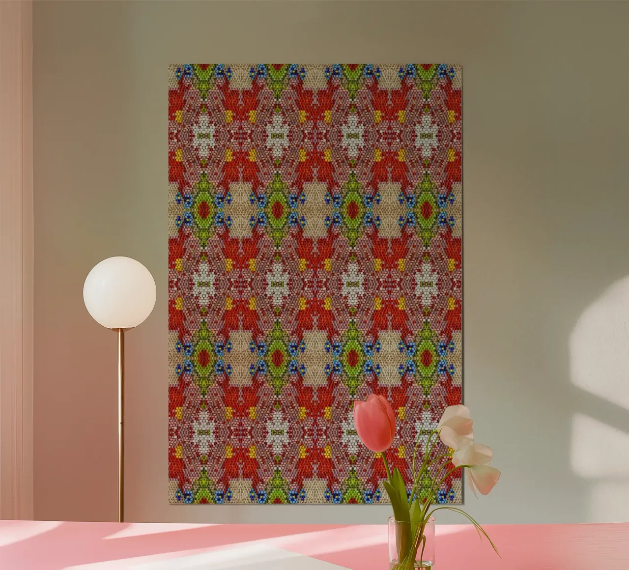 Una danza di luce e di - Modello di mosaico con perline di vetro carta hahnemühle da Curious Collections by Marielle Leenders