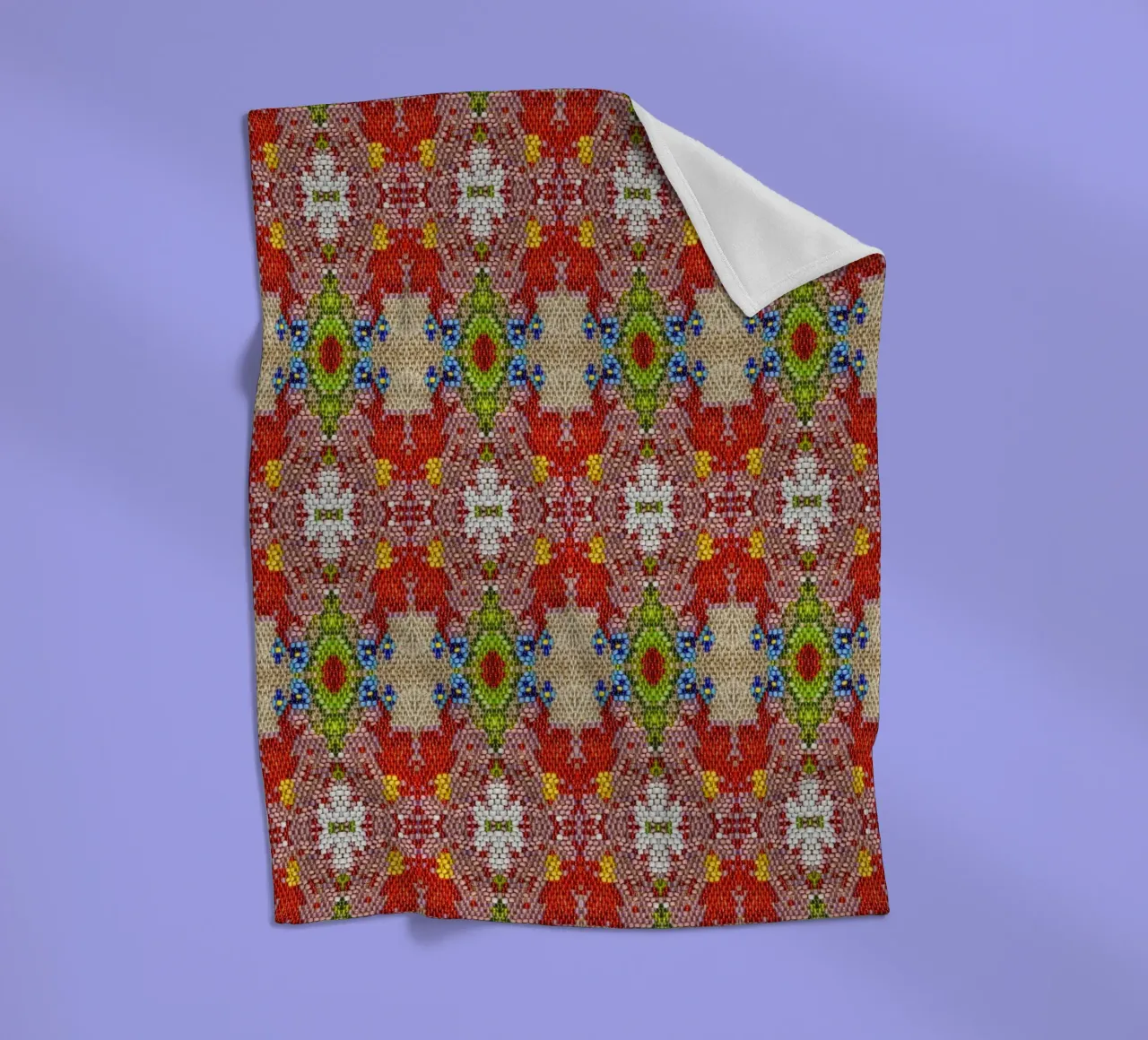 Una danza di luce e di - Modello di mosaico con perline di vetro coperta in pile da Curious Collections by Marielle Leenders