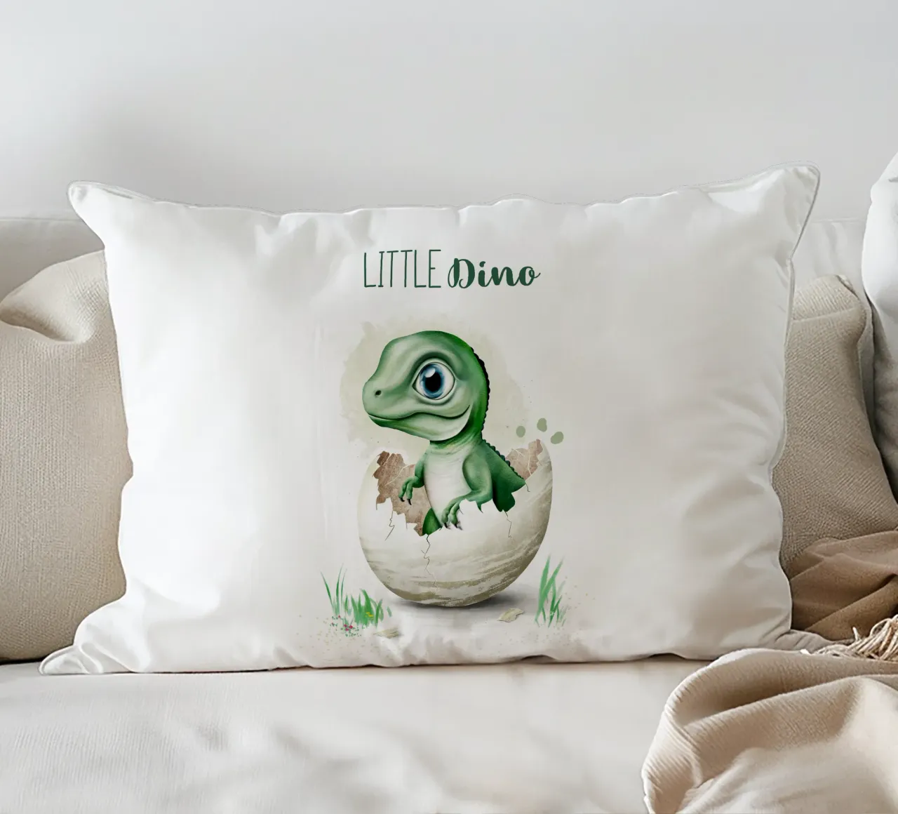 Little Dino cuscino da Moonlit Illustrations