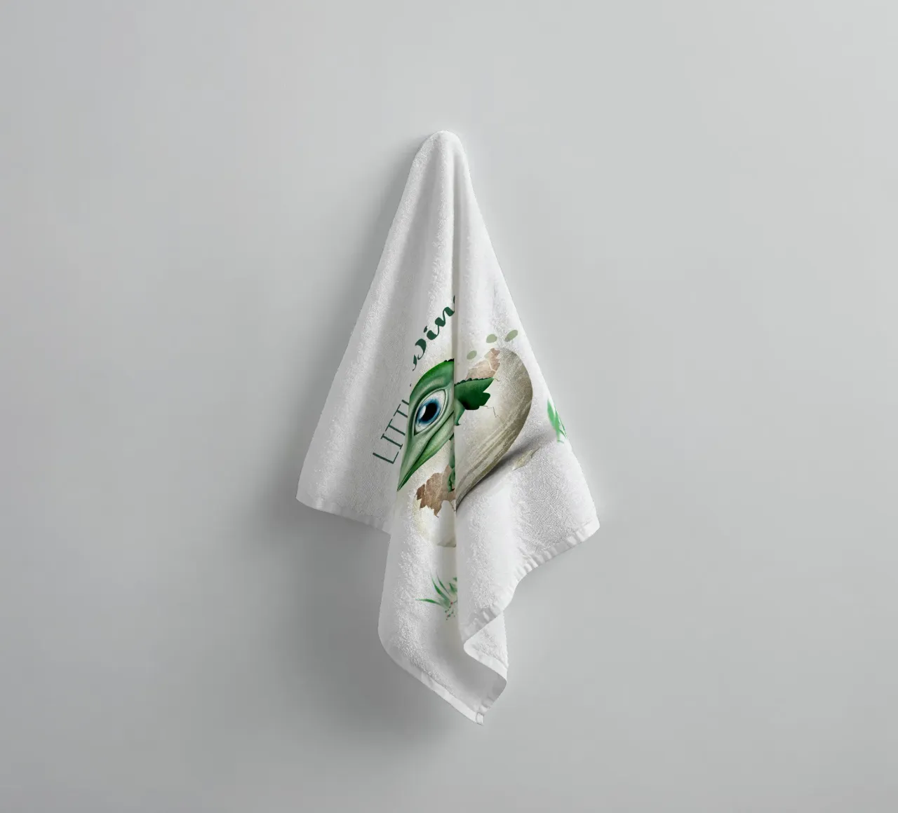 Little Dino asciugamano da bagno da Moonlit Illustrations