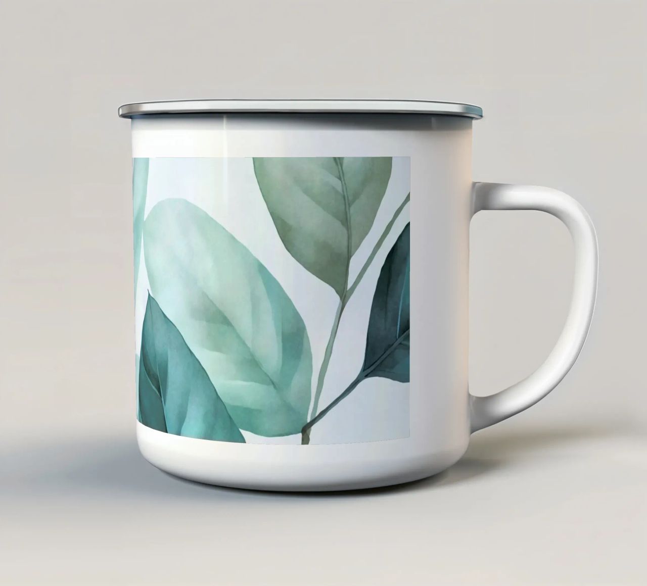Fogliame calmo e smeraldo tazza in smalto da Andrea Haase Modern Home