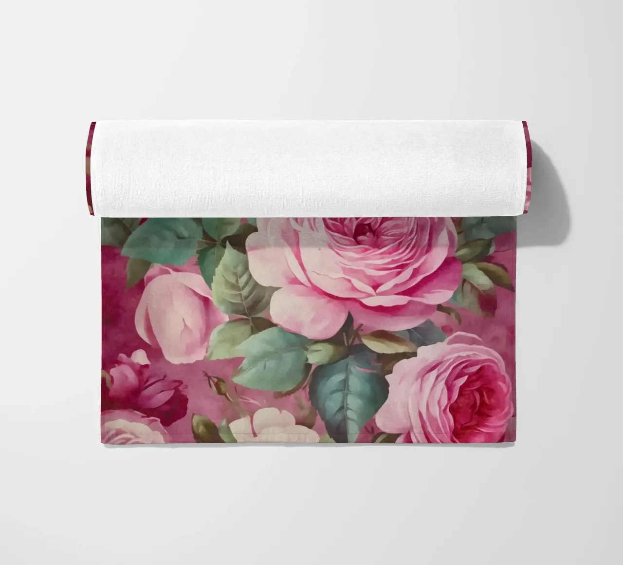 Pastel Pink Vintage Roses beach towel by Andrea Haase Floral Passion