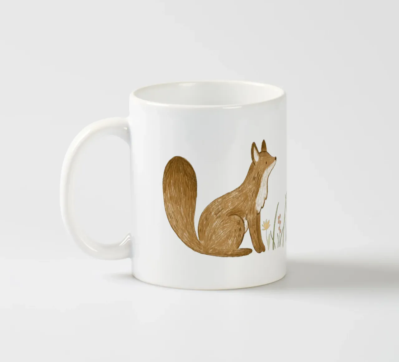 Anna Lunak - Volpe e scoiattolo tazza in ceramica da The Artcircle