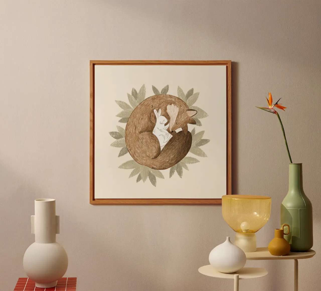 Anna Lunak - Fuchs und Hase alluminio dibond da The Artcircle