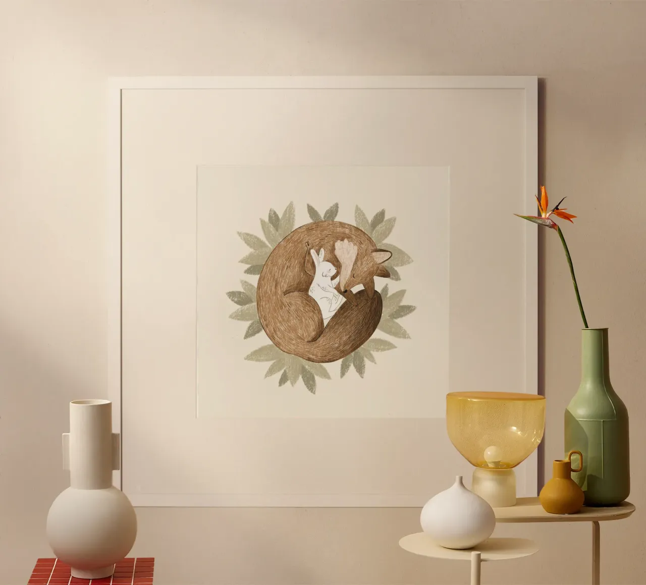 Anna Lunak - Fuchs und Hase carta hahnemühle da The Artcircle