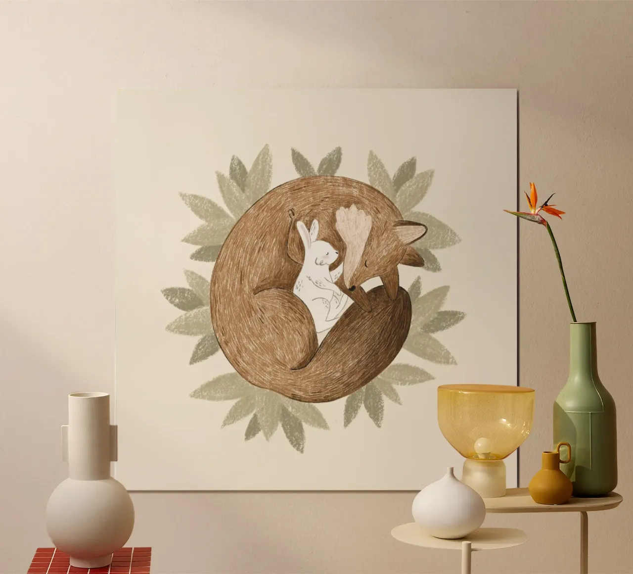 Anna Lunak - Fuchs und Hase carta hahnemühle da The Artcircle