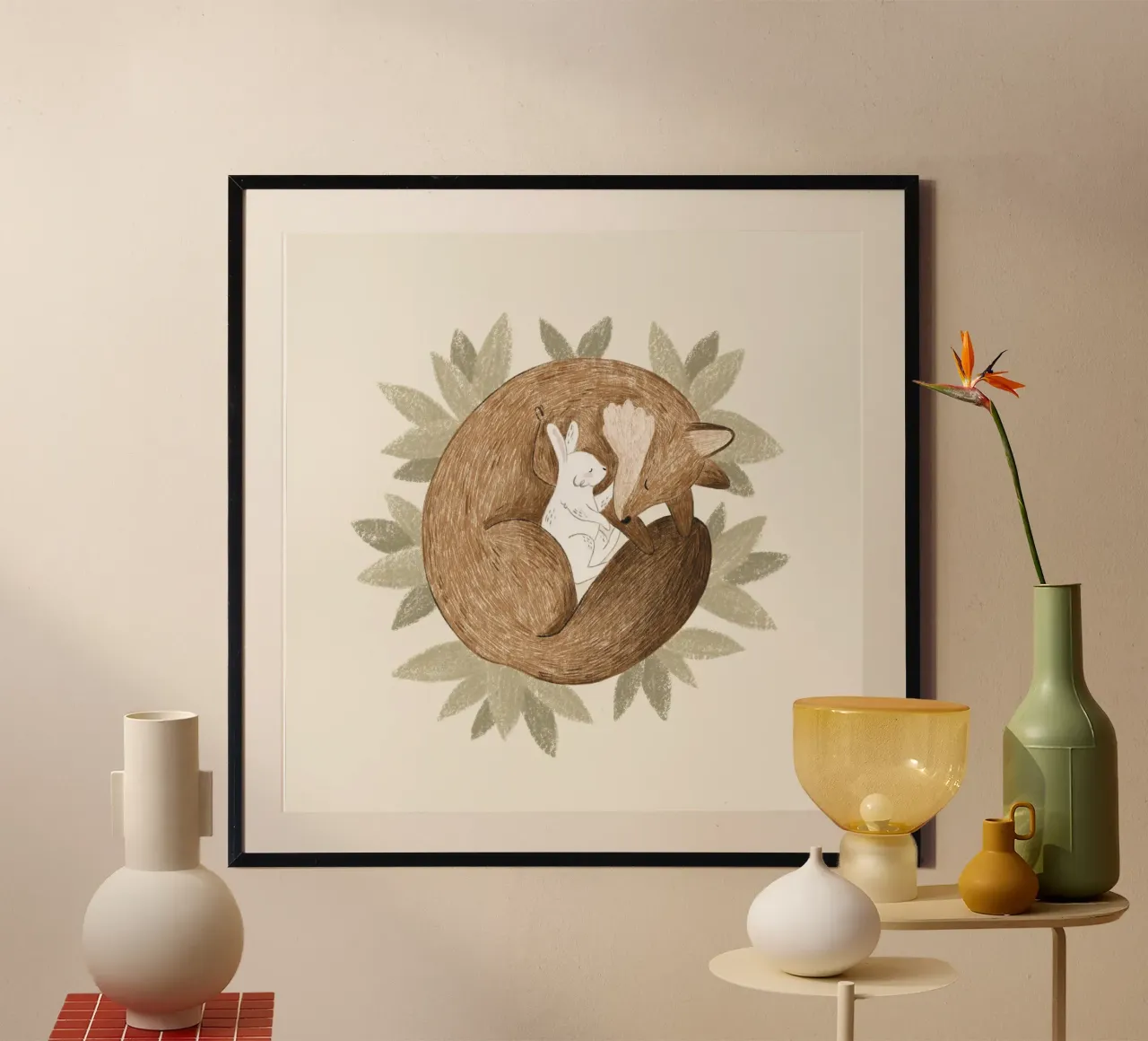 Anna Lunak - Fuchs und Hase carta hahnemühle da The Artcircle