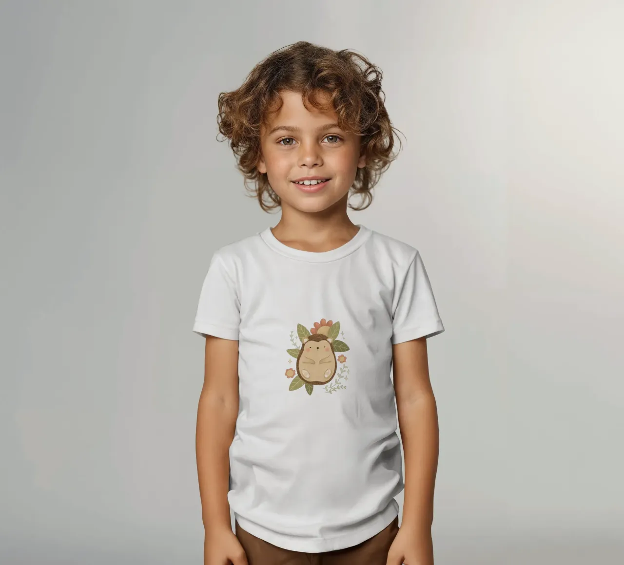 Anna Lunak - Igel kids t-shirt by The Artcircle