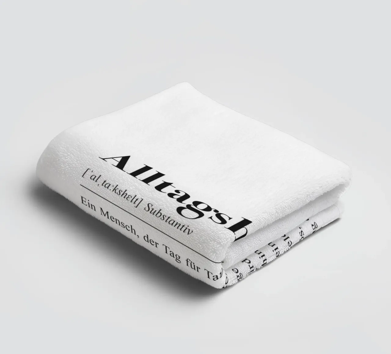 Everyday hero: definition in the style of a dictionary towel by Pulse of Art