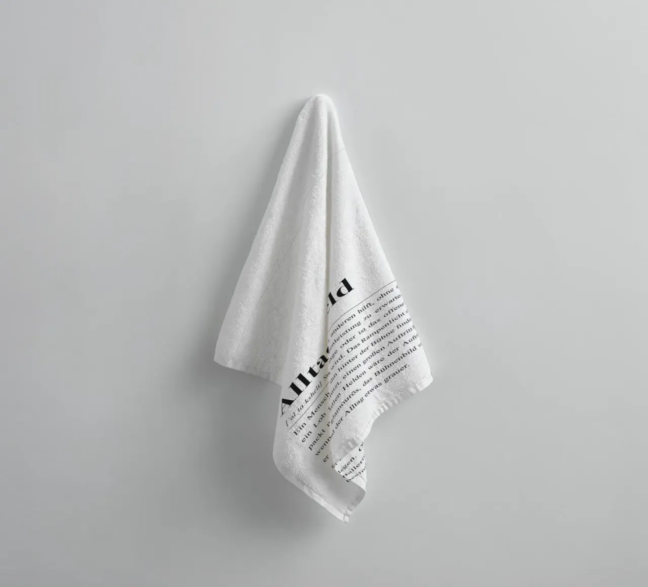 Everyday hero: definition in the style of a dictionary towel by Pulse of Art