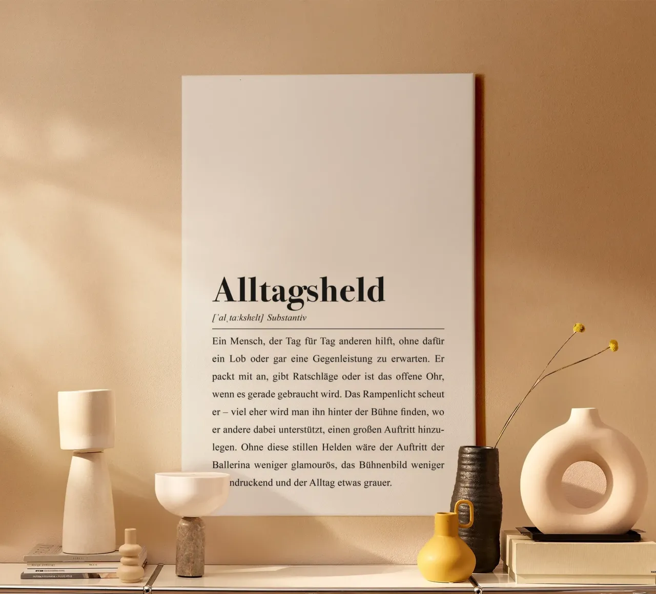 Everyday hero: definition in the style of a dictionary canvas by Pulse of Art