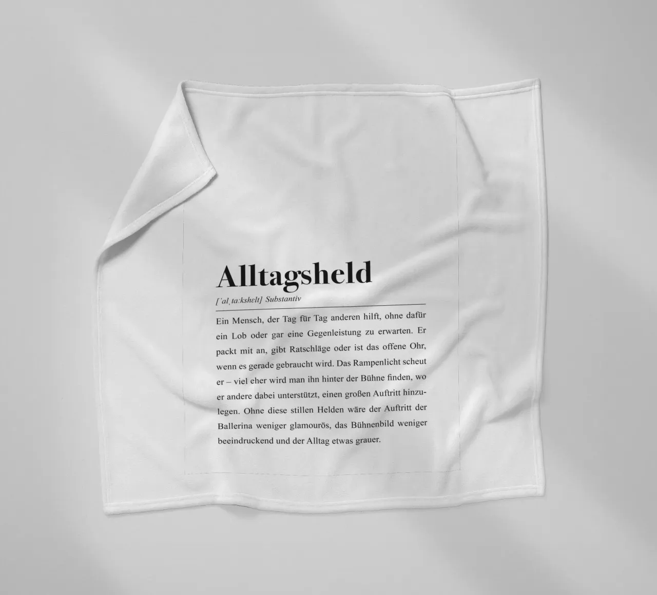 Everyday hero: definition in the style of a dictionary fleece blanket by Pulse of Art