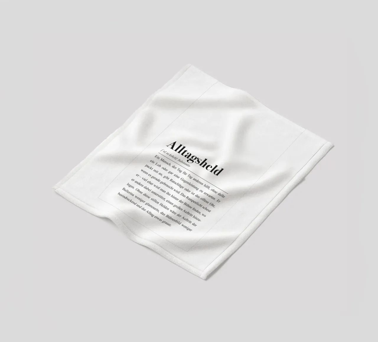 Everyday hero: definition in the style of a dictionary fleece blanket by Pulse of Art
