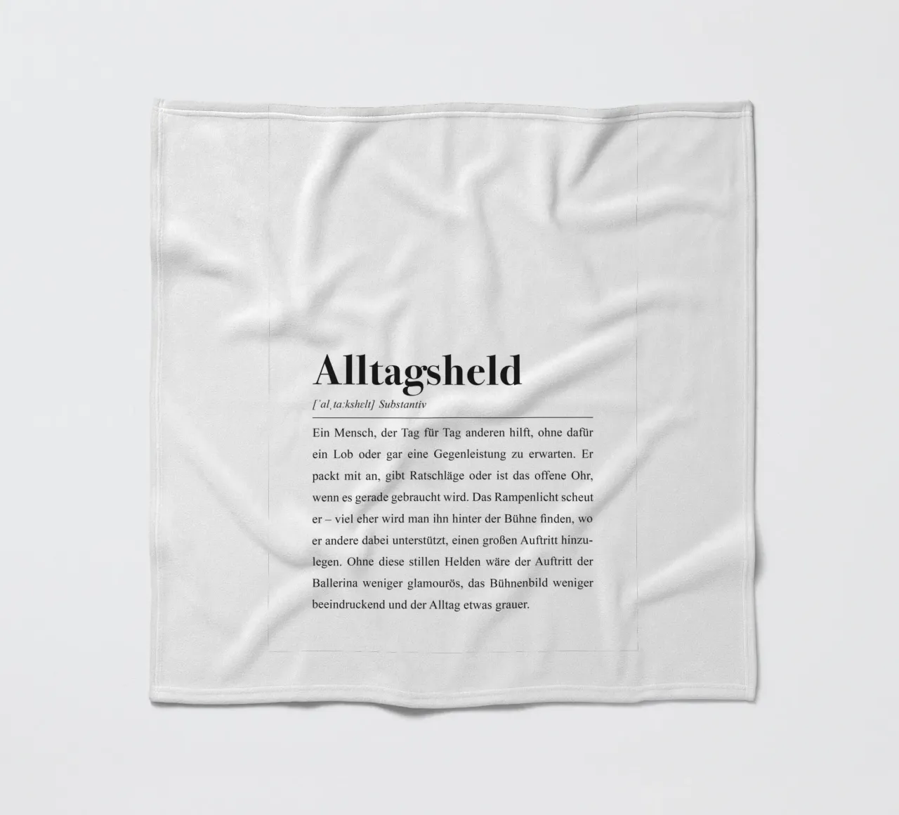 Everyday hero: definition in the style of a dictionary fleece blanket by Pulse of Art