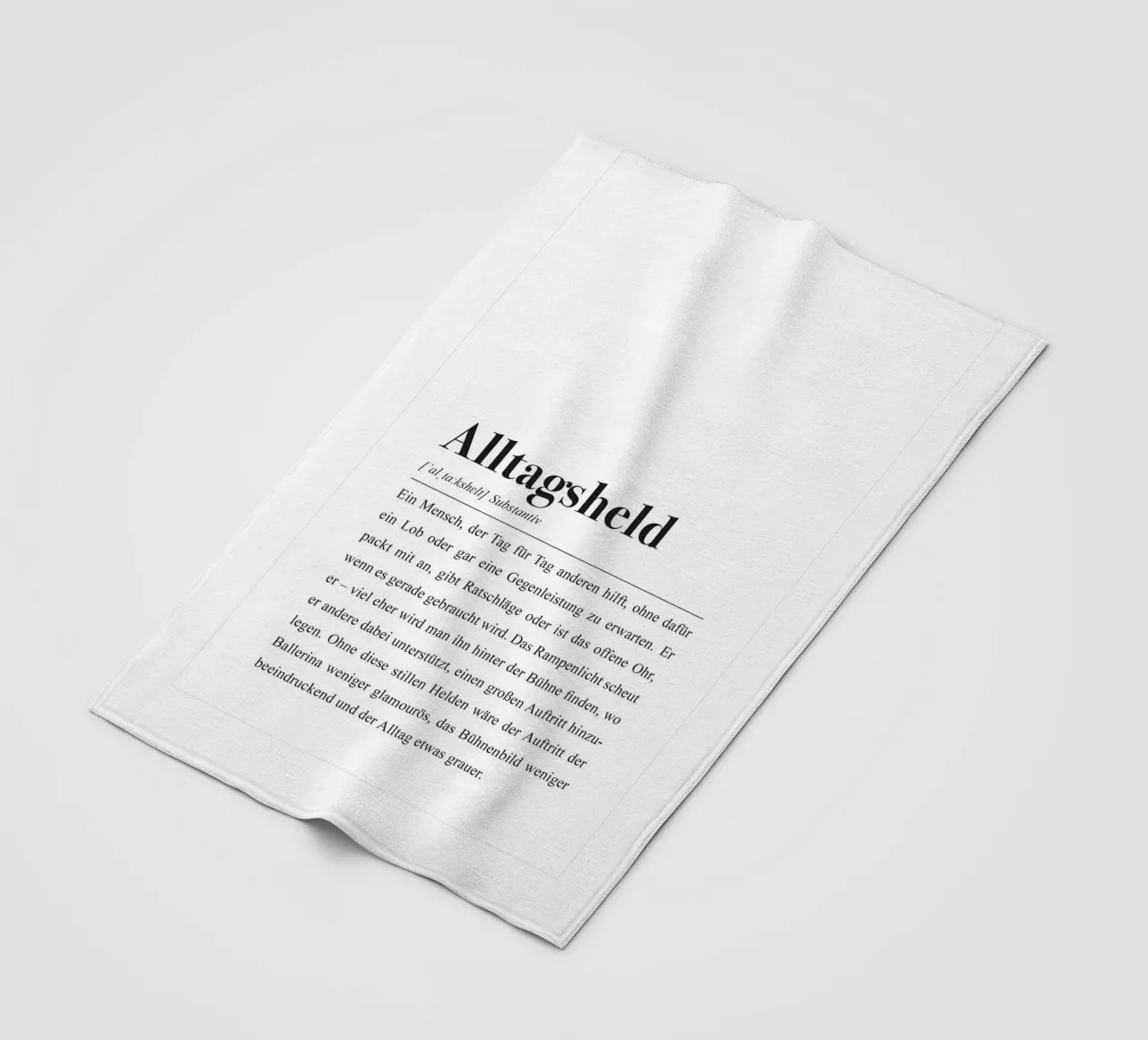 Everyday hero: definition in the style of a dictionary fleece blanket by Pulse of Art