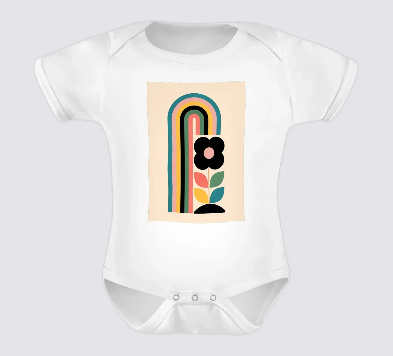 Arcobaleno body neonato maniche corte da Gaite