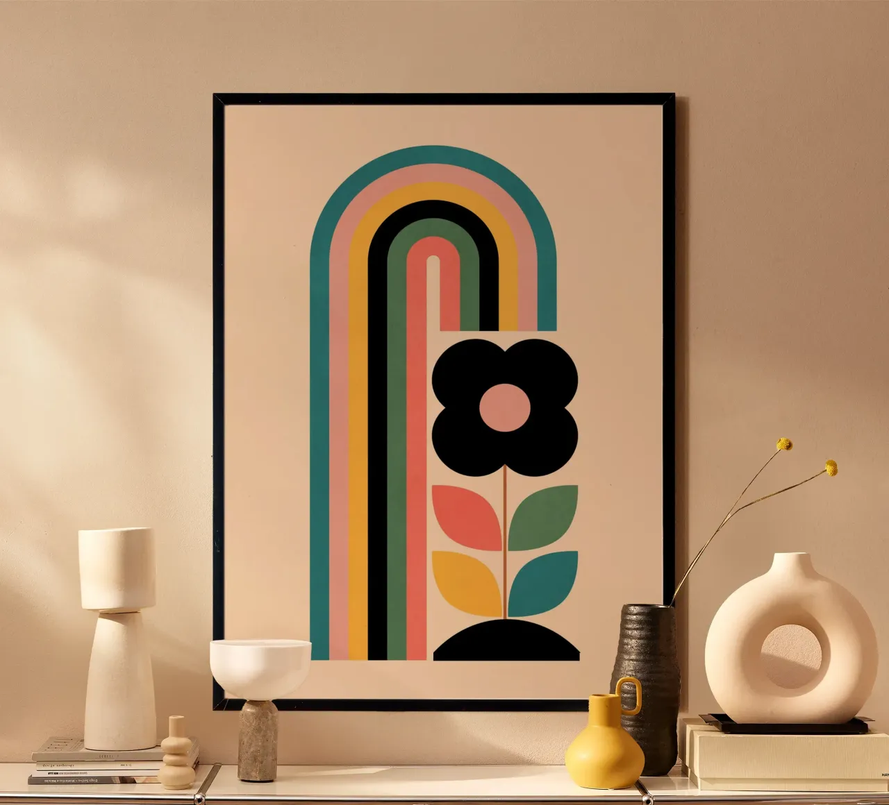 Arcobaleno poster con telaio in alluminio da Gaite