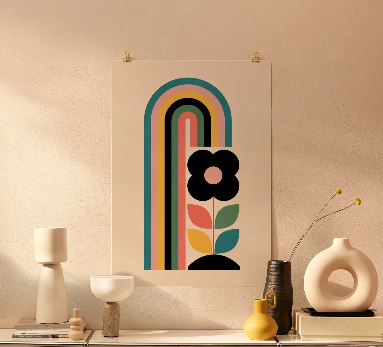 Arcobaleno poster con telaio in alluminio da Gaite