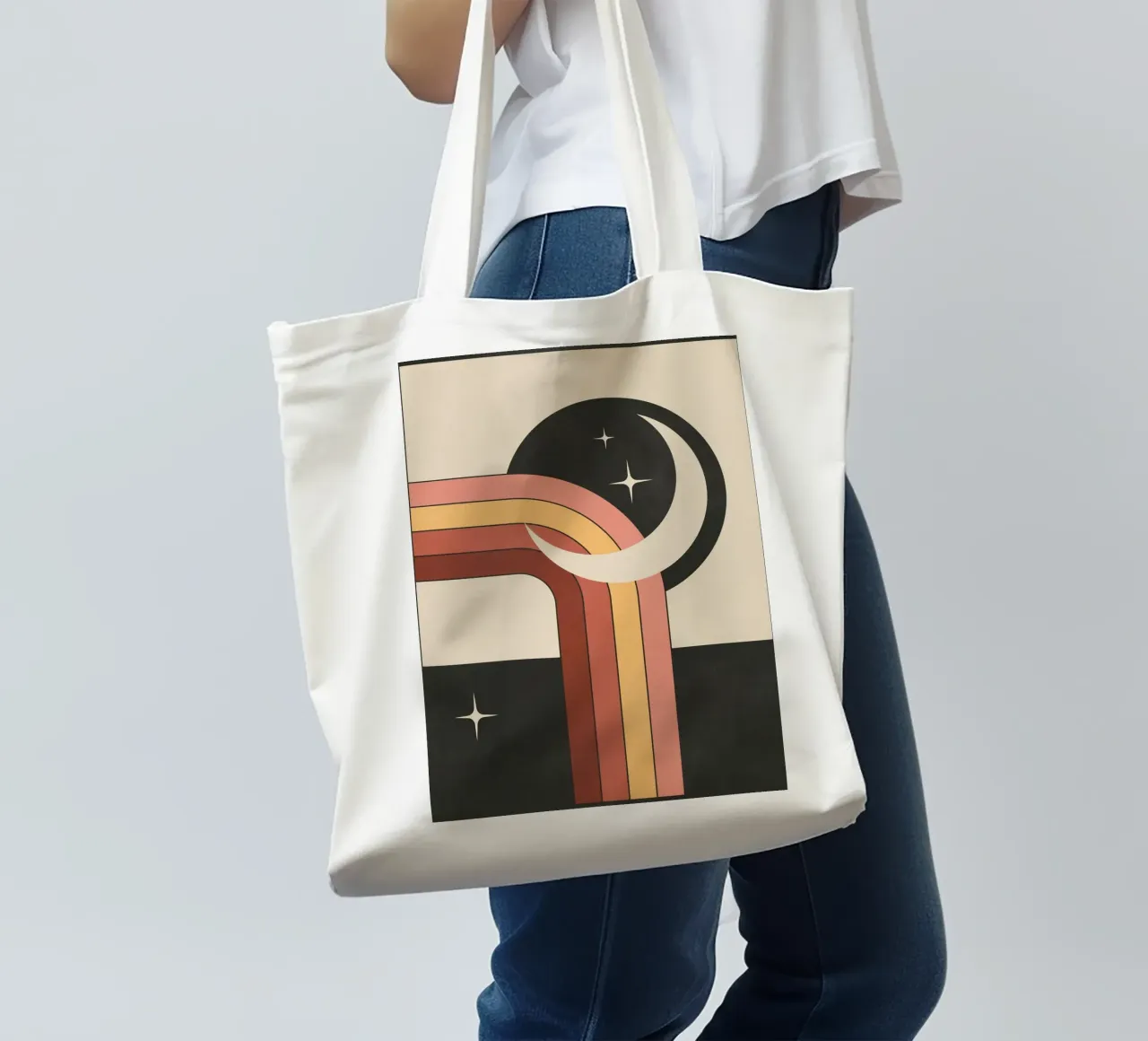 Astrazione geometrica 60 borsa in juta da Gaite