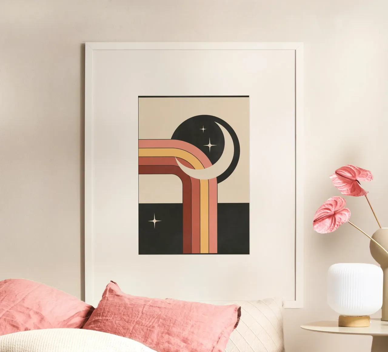 Astrazione geometrica 60 poster con telaio in plastica da Gaite