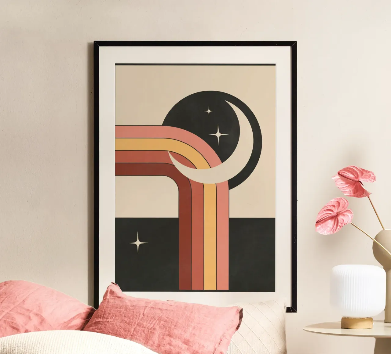 Astrazione geometrica 60 poster con telaio in plastica da Gaite