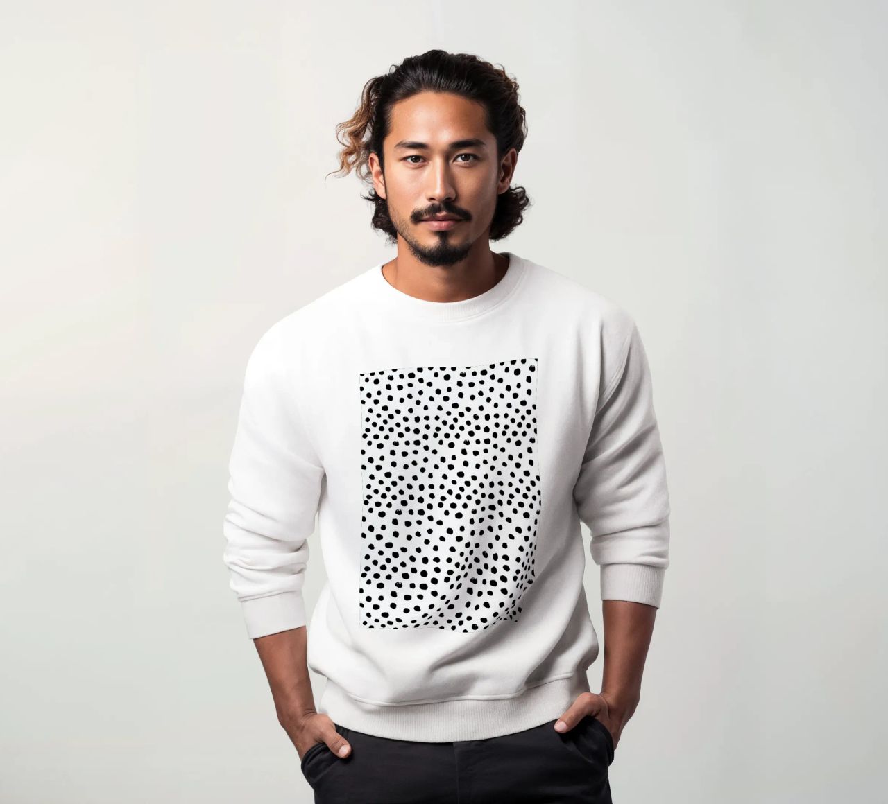Dots Black And White felpa da Charlotte Winter