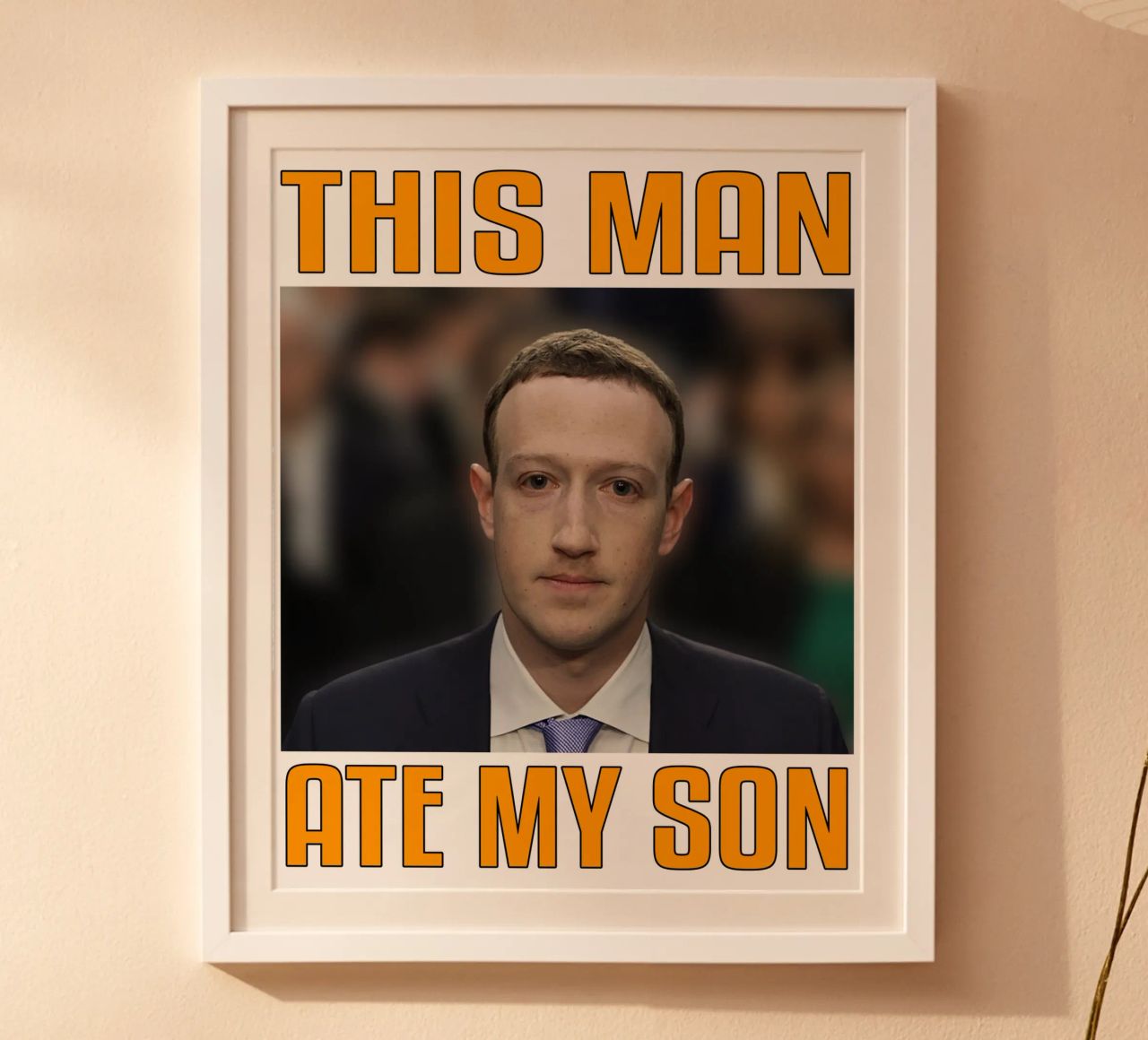 Dieser Mann hat meinen Sohn gegessen Lustiges Meme Design Poster von theganduls
