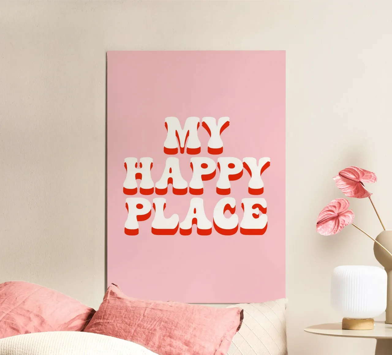 My happy place alluminio dibond da BAINAI QUOTES