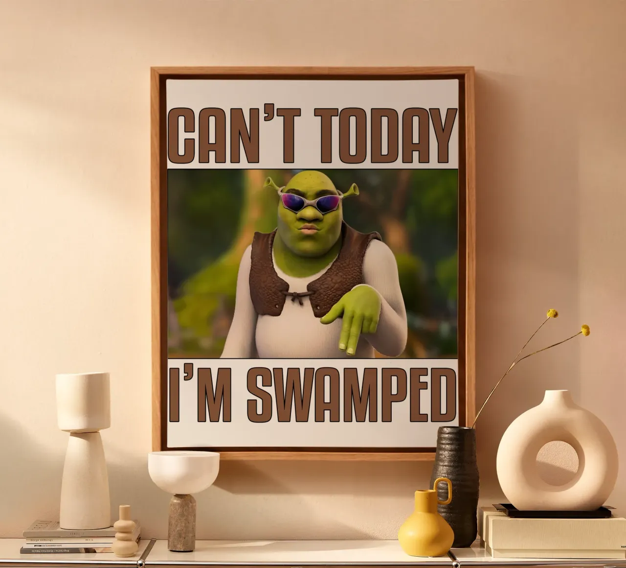 Kan vandaag niet, ik ben overspoeld canvas met Baklijst van theganduls