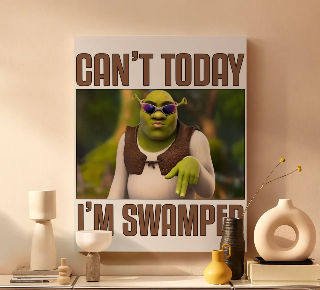 Kan vandaag niet, ik ben overspoeld canvas met Baklijst van theganduls