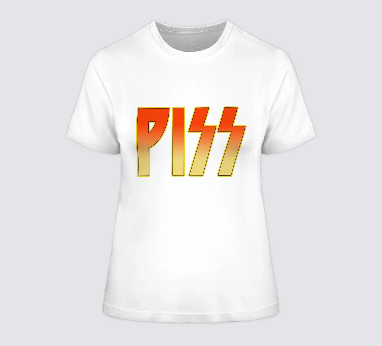 Piss Funny Tshirt Design women's fitted t-shirt by theganduls