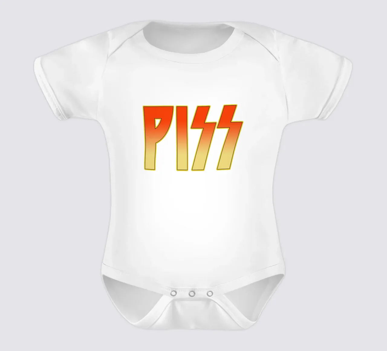 Piss Funny Tshirt Ontwerp babyrompertje korte mouwen van theganduls