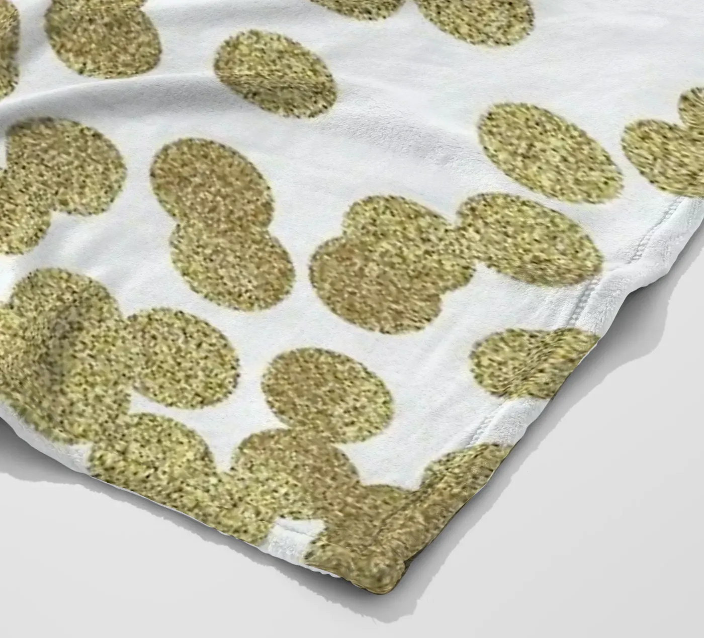 Gold Glitter Fleecedecke von Charlotte Winter