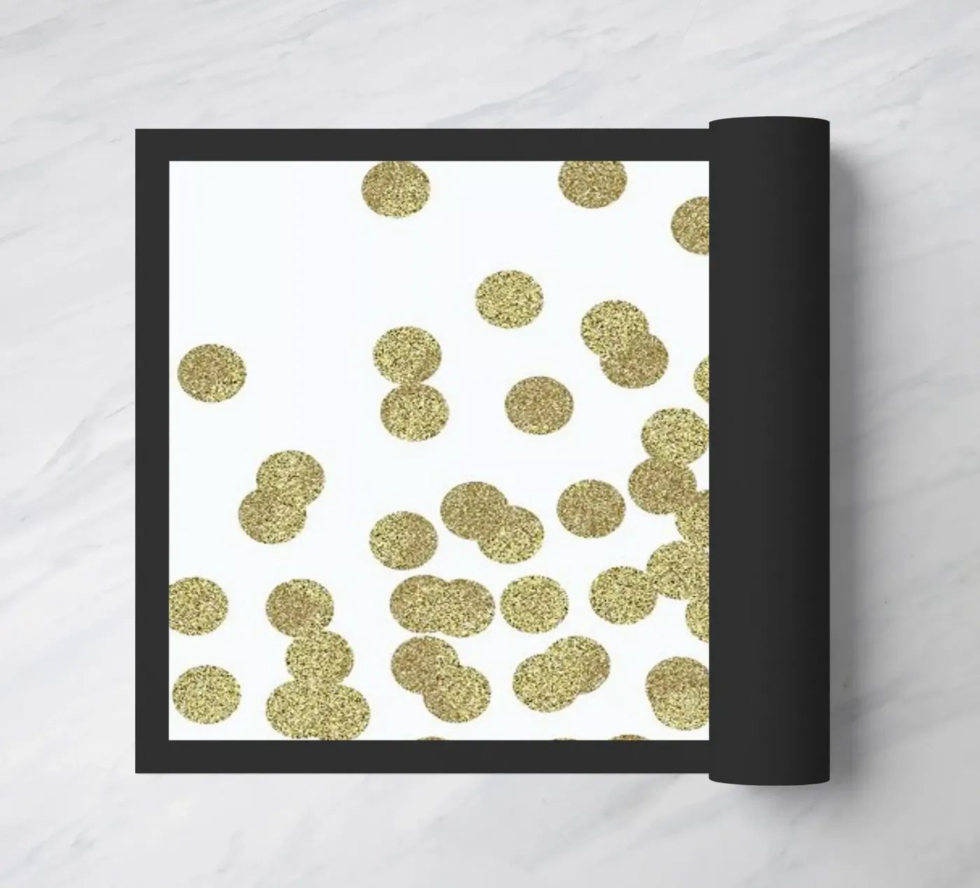 Gold Glitter Fußmatte von Charlotte Winter