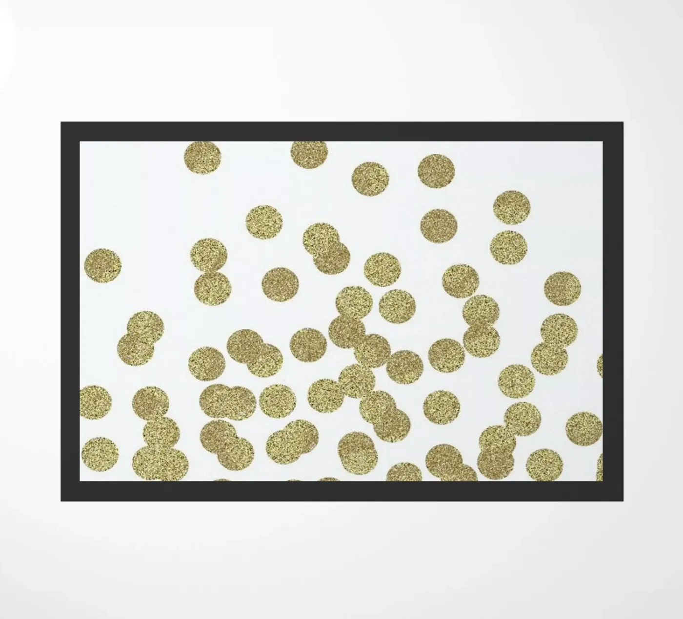 Gold Glitter Fußmatte von Charlotte Winter