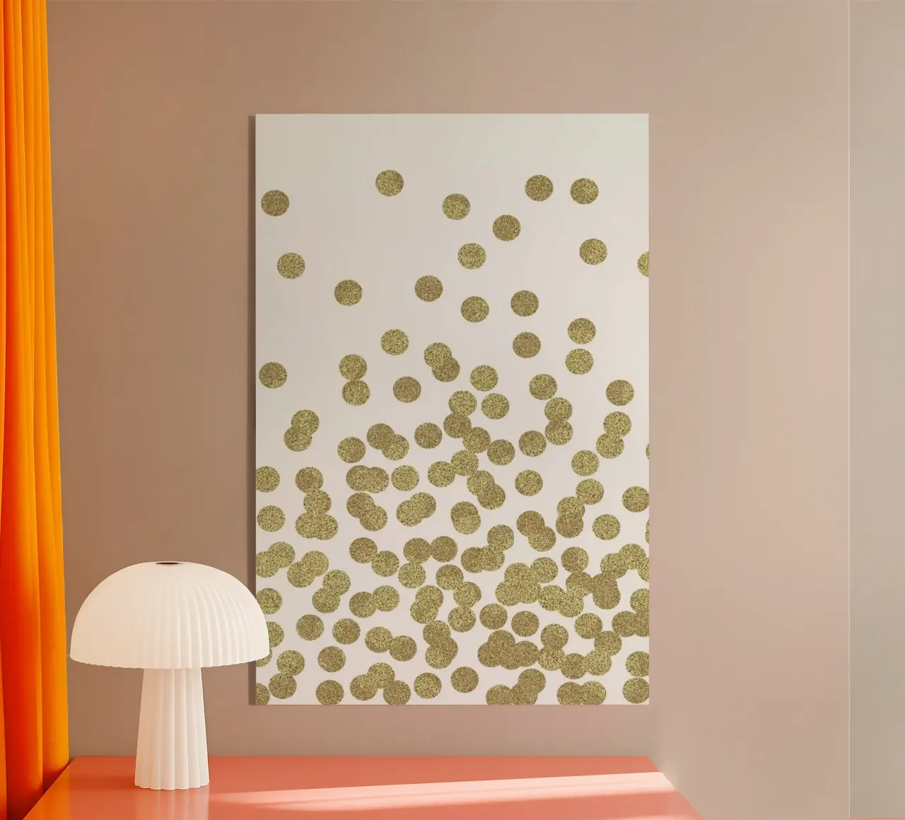 Gold Glitter plexiglass da Charlotte Winter