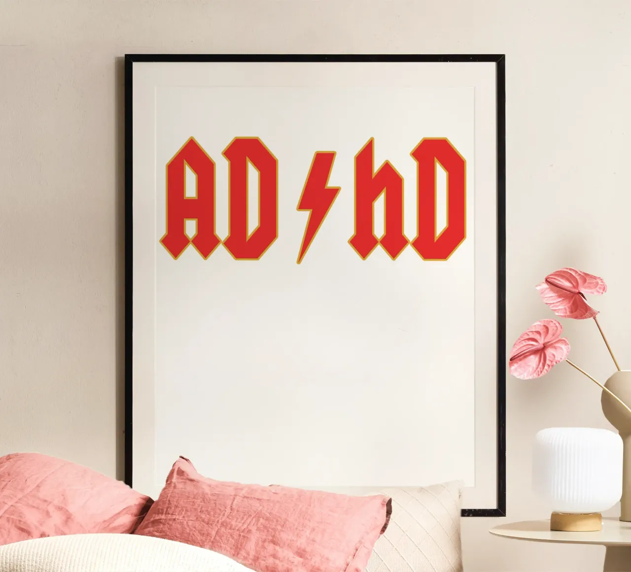 Design divertente ADHD poster con telaio in alluminio da theganduls