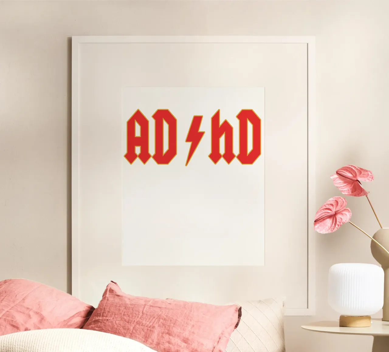 Design divertente ADHD poster con telaio in alluminio da theganduls
