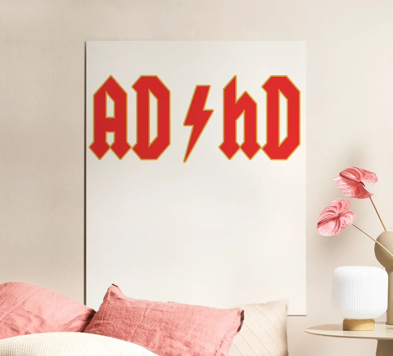 Design divertente ADHD poster con telaio in alluminio da theganduls