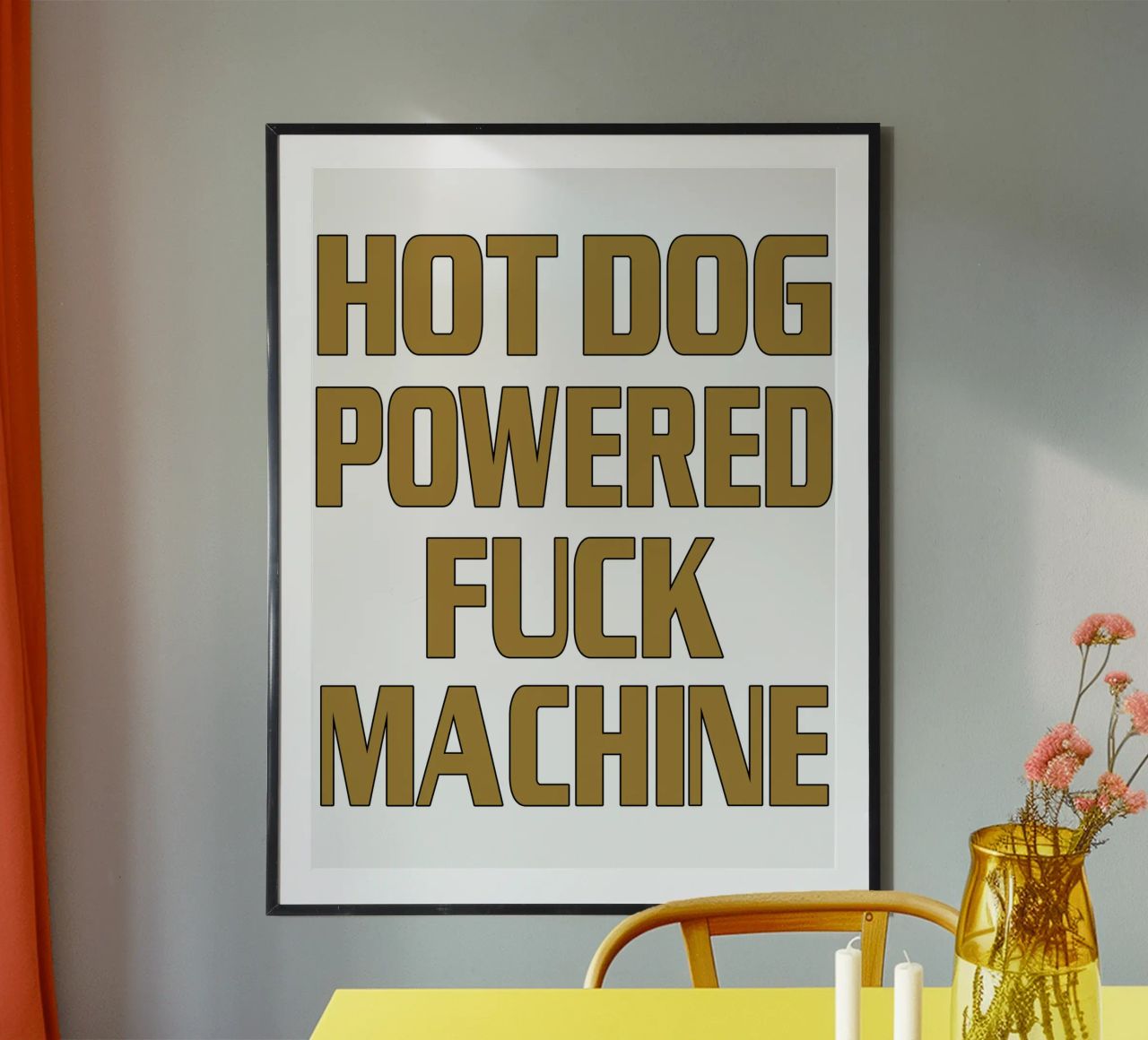 Hot-Dog-Maschine Lustiges Design Poster von theganduls