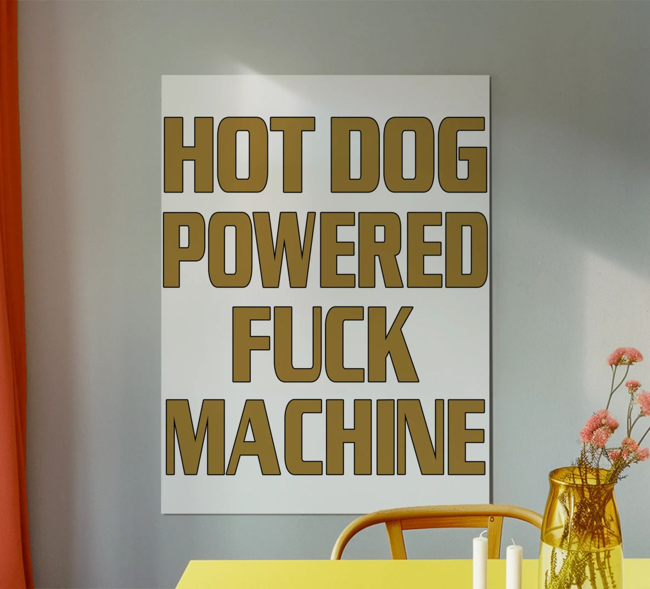 Hot-Dog-Maschine Lustiges Design Poster von theganduls