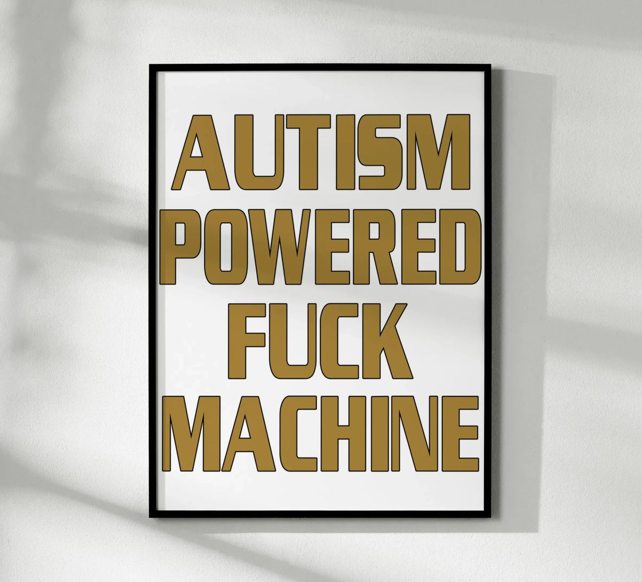 Autismusbetriebene Maschine Lustiges Design Poster von theganduls