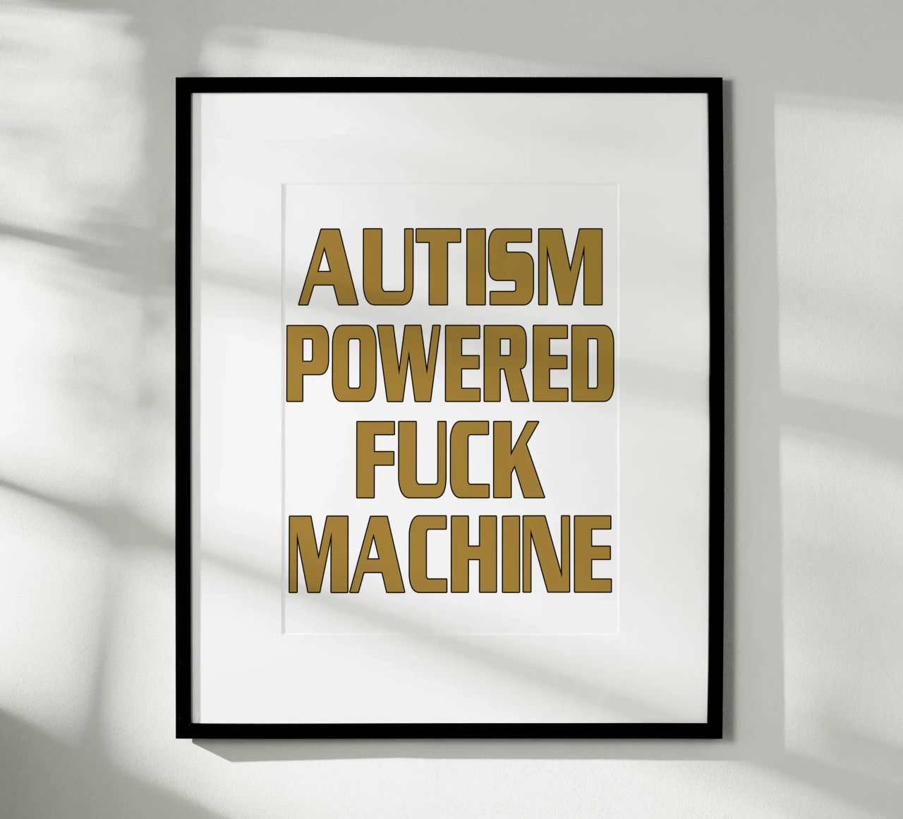 Autismusbetriebene Maschine Lustiges Design Poster von theganduls