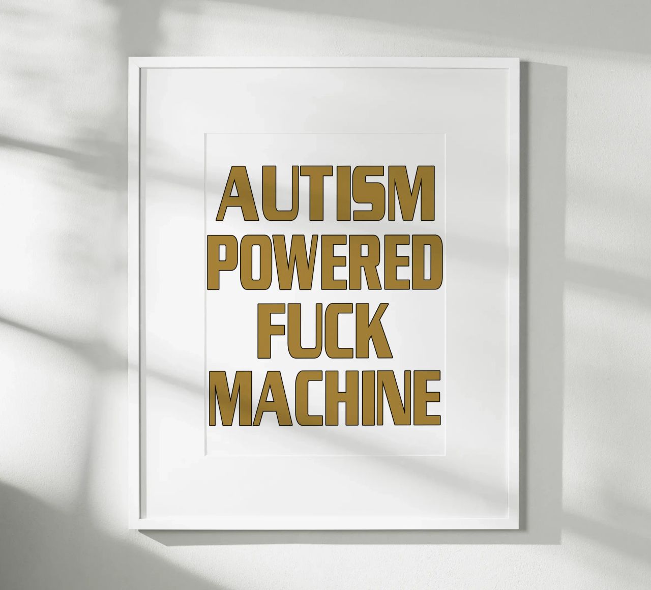 Autismusbetriebene Maschine Lustiges Design Poster von theganduls