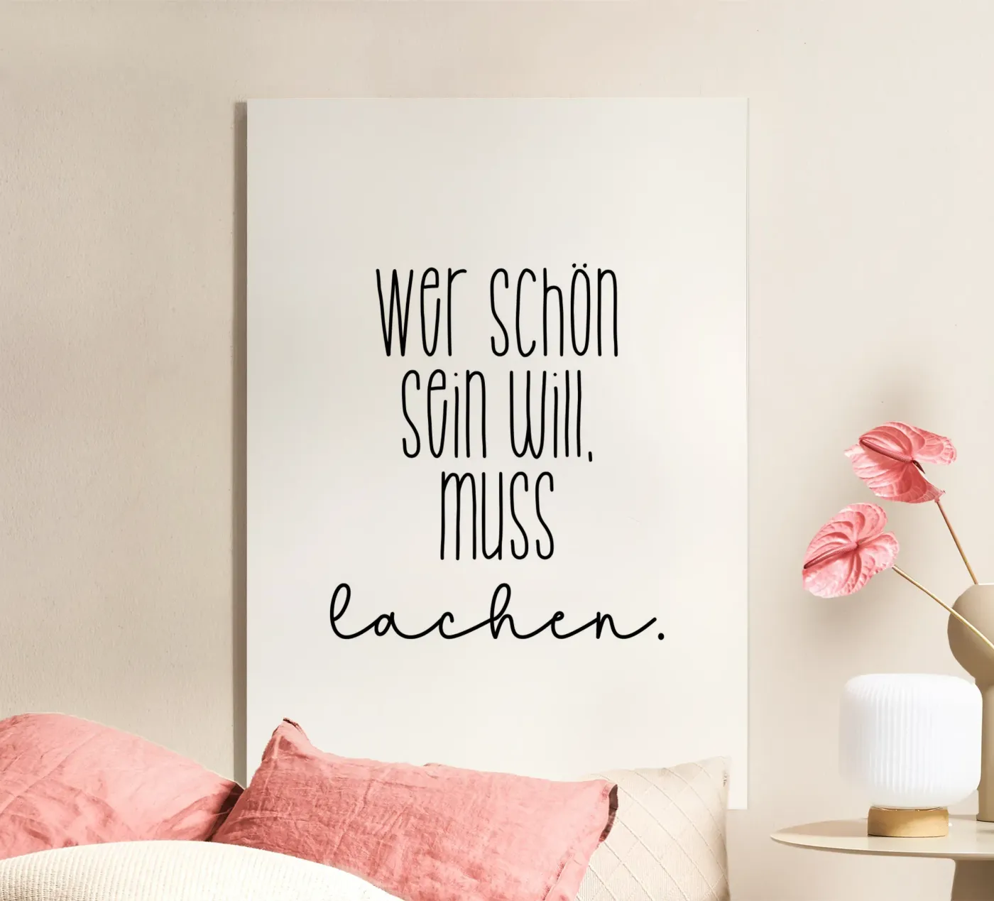 Wer schön sein will acrylic glass by BAINAI QUOTES