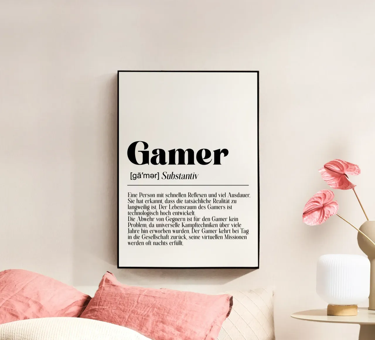 Gamer Definition plexiglass da BAINAI QUOTES