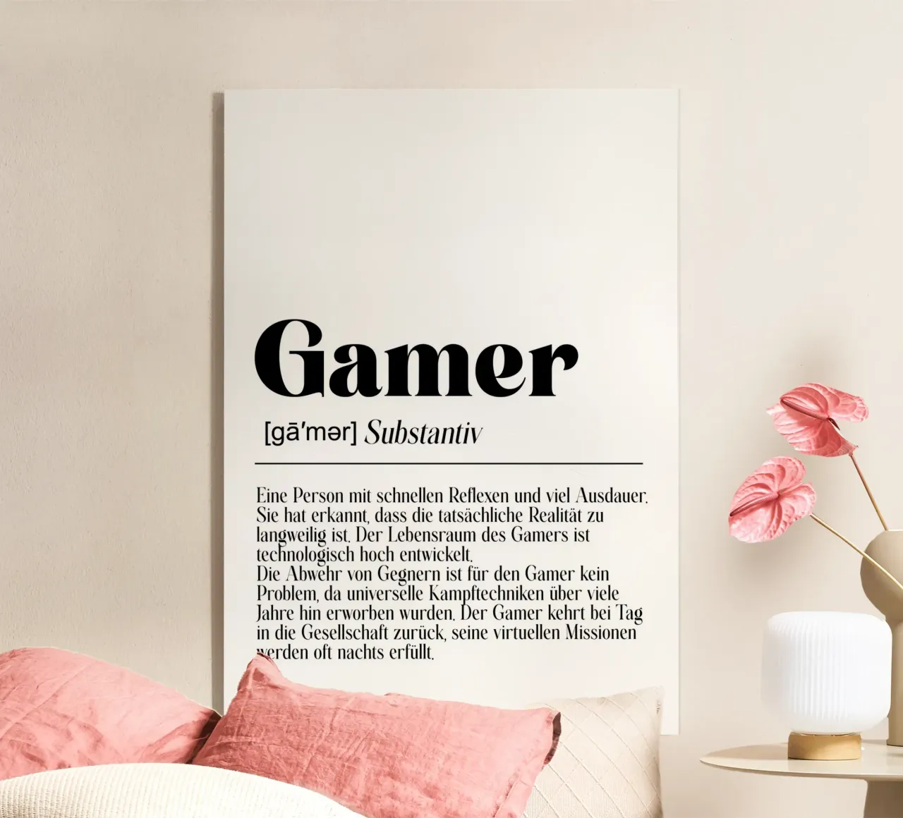 Gamer Definition plexiglass da BAINAI QUOTES