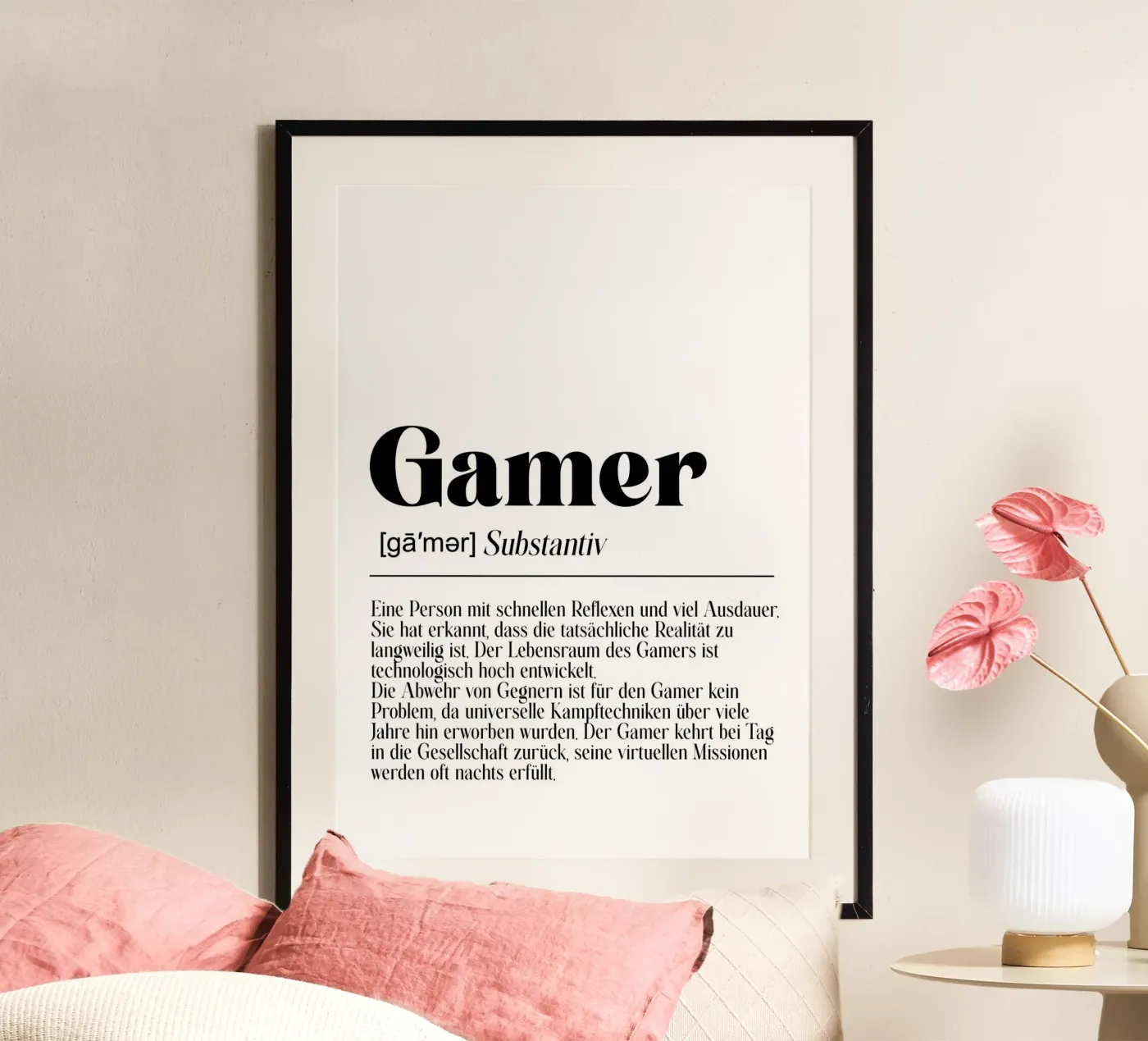 Gamer Definition poster da BAINAI QUOTES