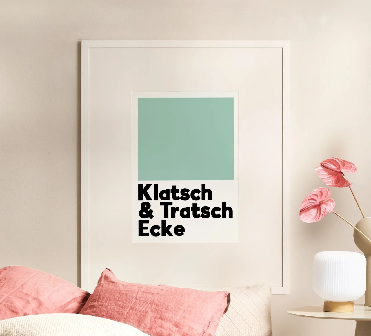 Klatsch & Tratsch Ecke grün Poster von BAINAI QUOTES